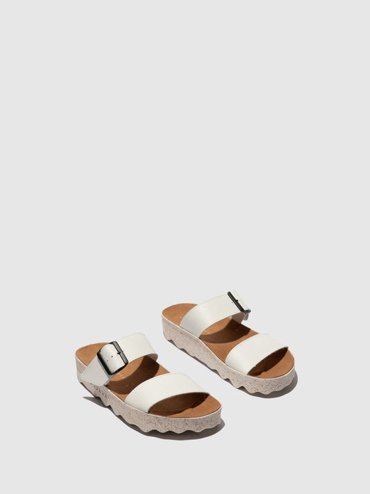 Chinelos em pele vegan As Portuguesas COLY branco
