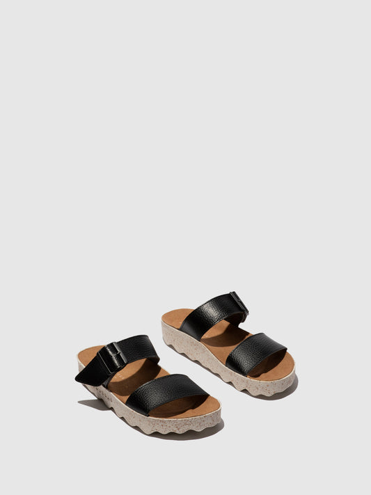 Chinelos em pele vegan As Portuguesas COLY preto