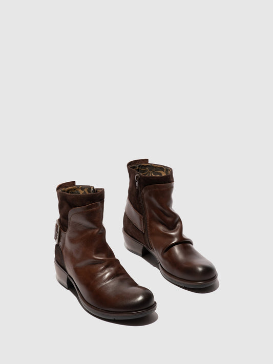Botins com fivela FLY London MEL castanho-escuro
