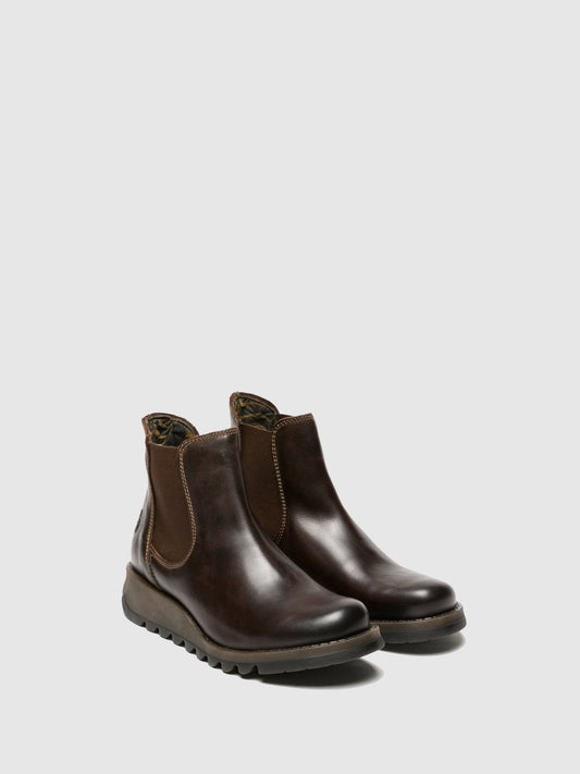 Botins Chelsea FLY London SALV castanho-escuro