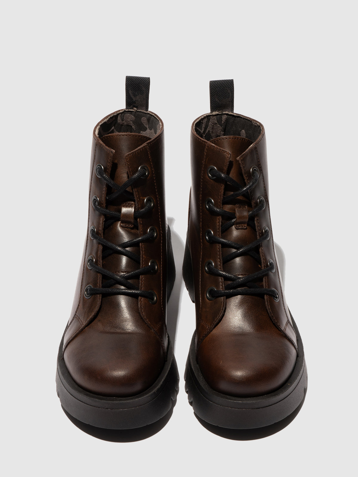 Botins em pele FLY London METZ castanho-escuro