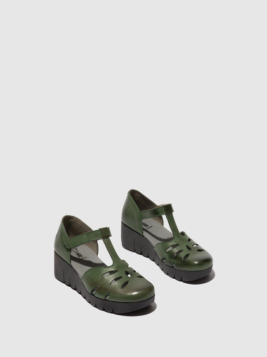 Sandálias em pele FLY London VELT verde