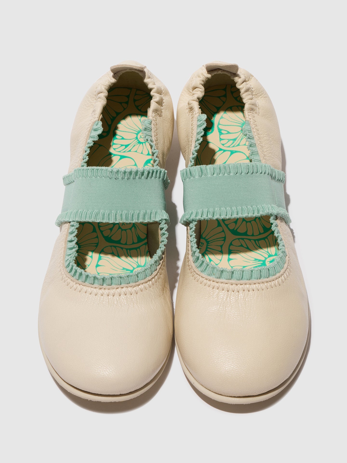 Sabrinas em pele FLY London GECH offwhite menta