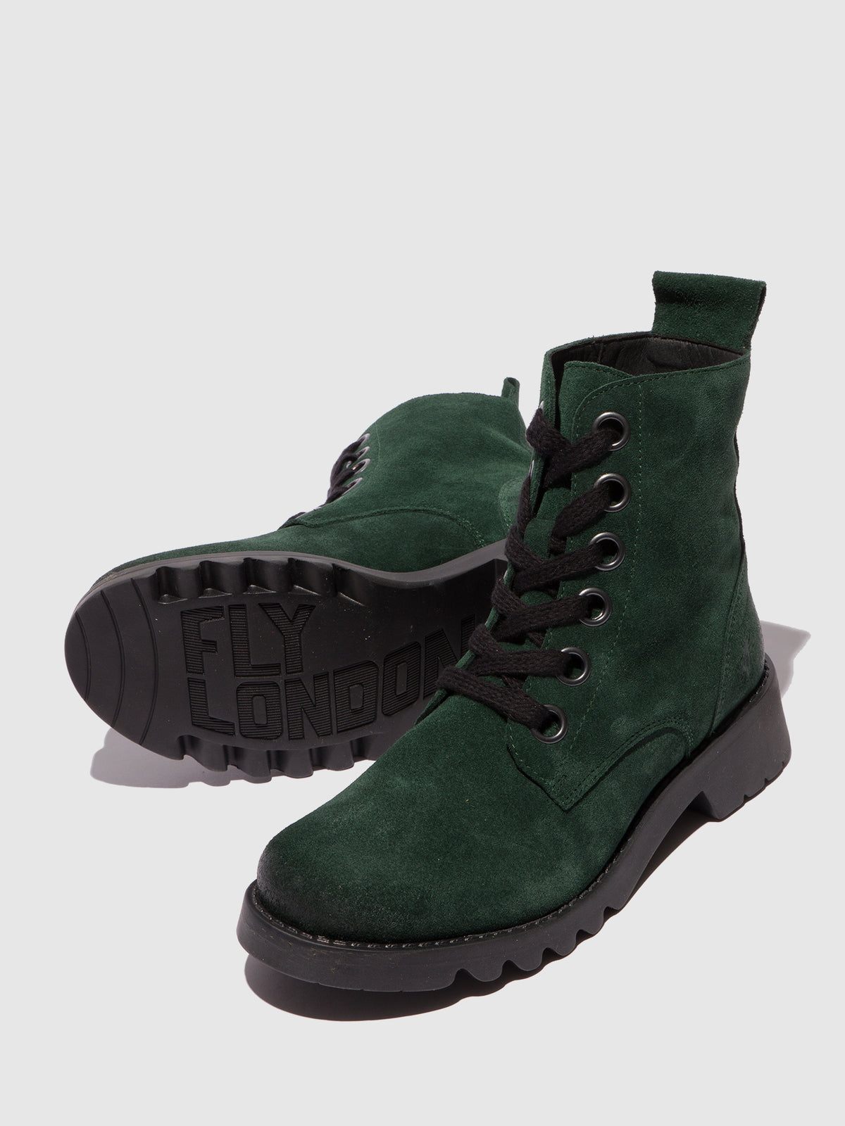 Botins em camurça FLY London RAMY verde-floresta