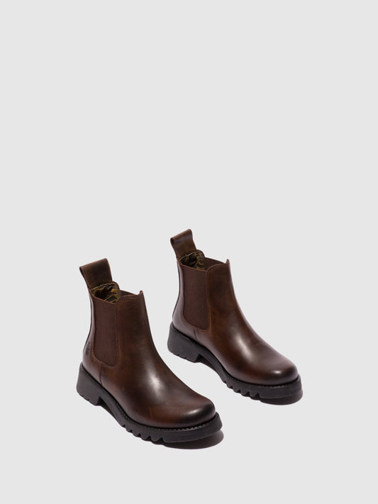 Botins em pele FLY London RILK castanho-escuro