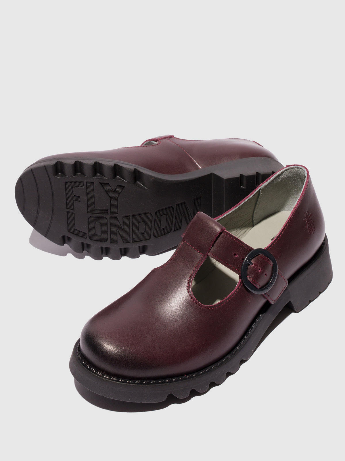 Sapatos em pele FLY London RUFE vinho