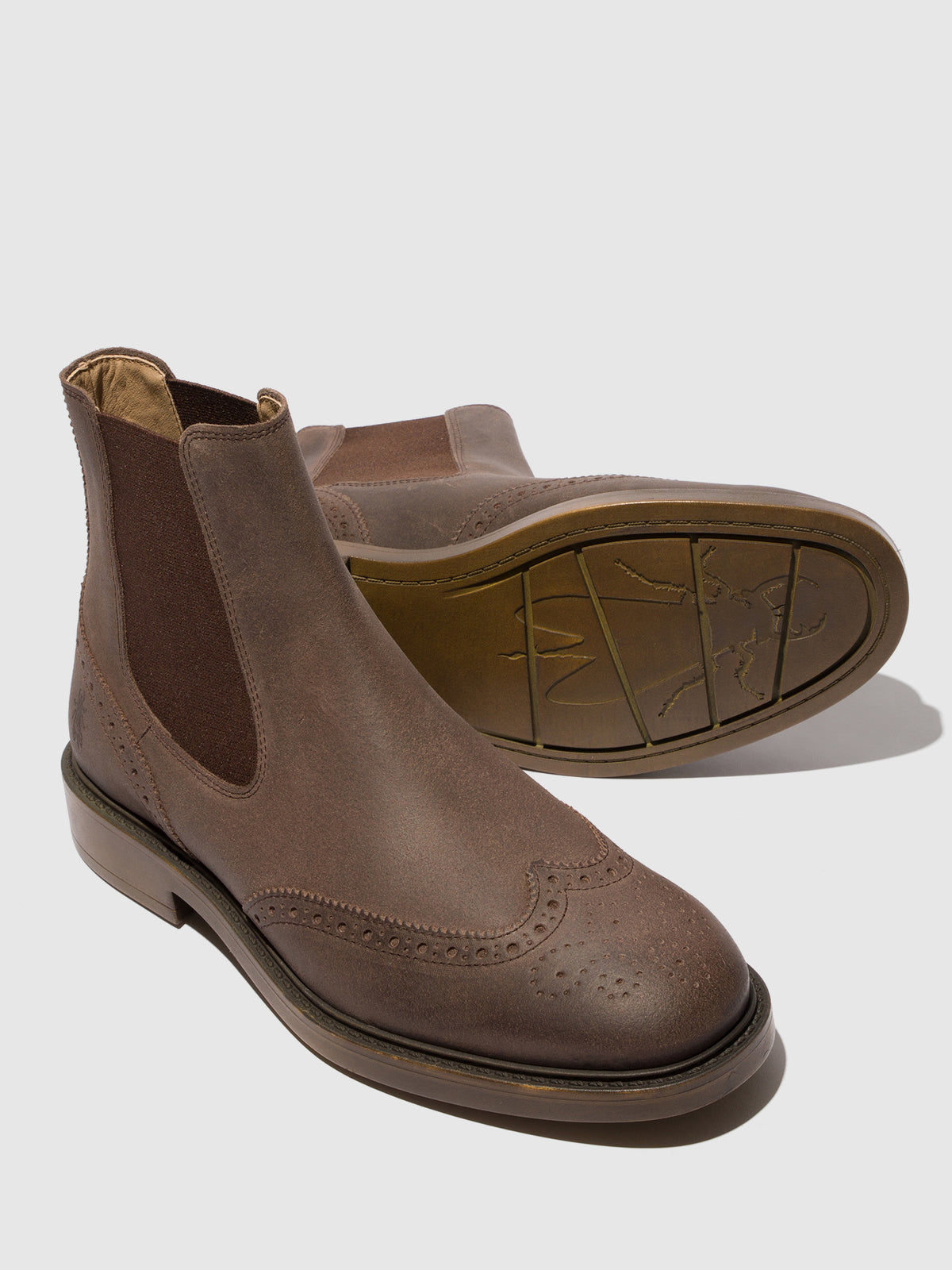 Botins em camurça FLY London SOIT taupe