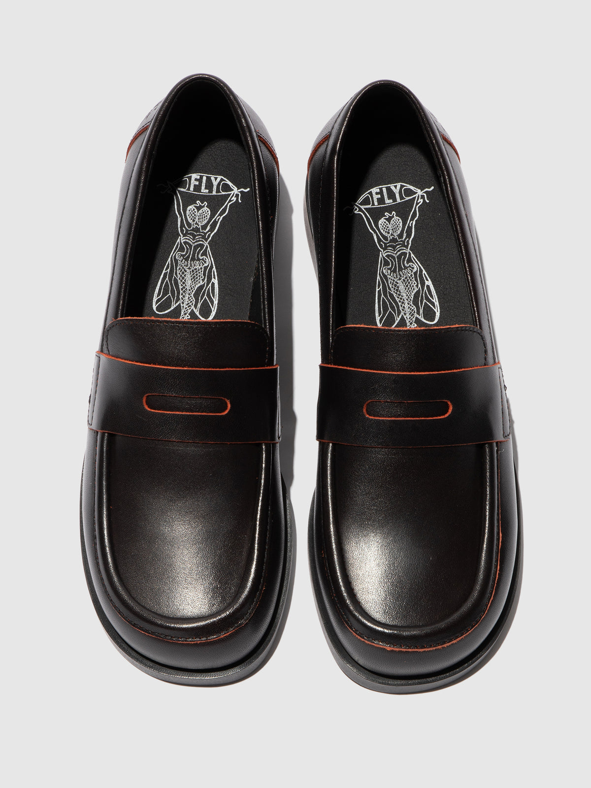 Sapatos em pele FLY London ANKI preto/vermelho