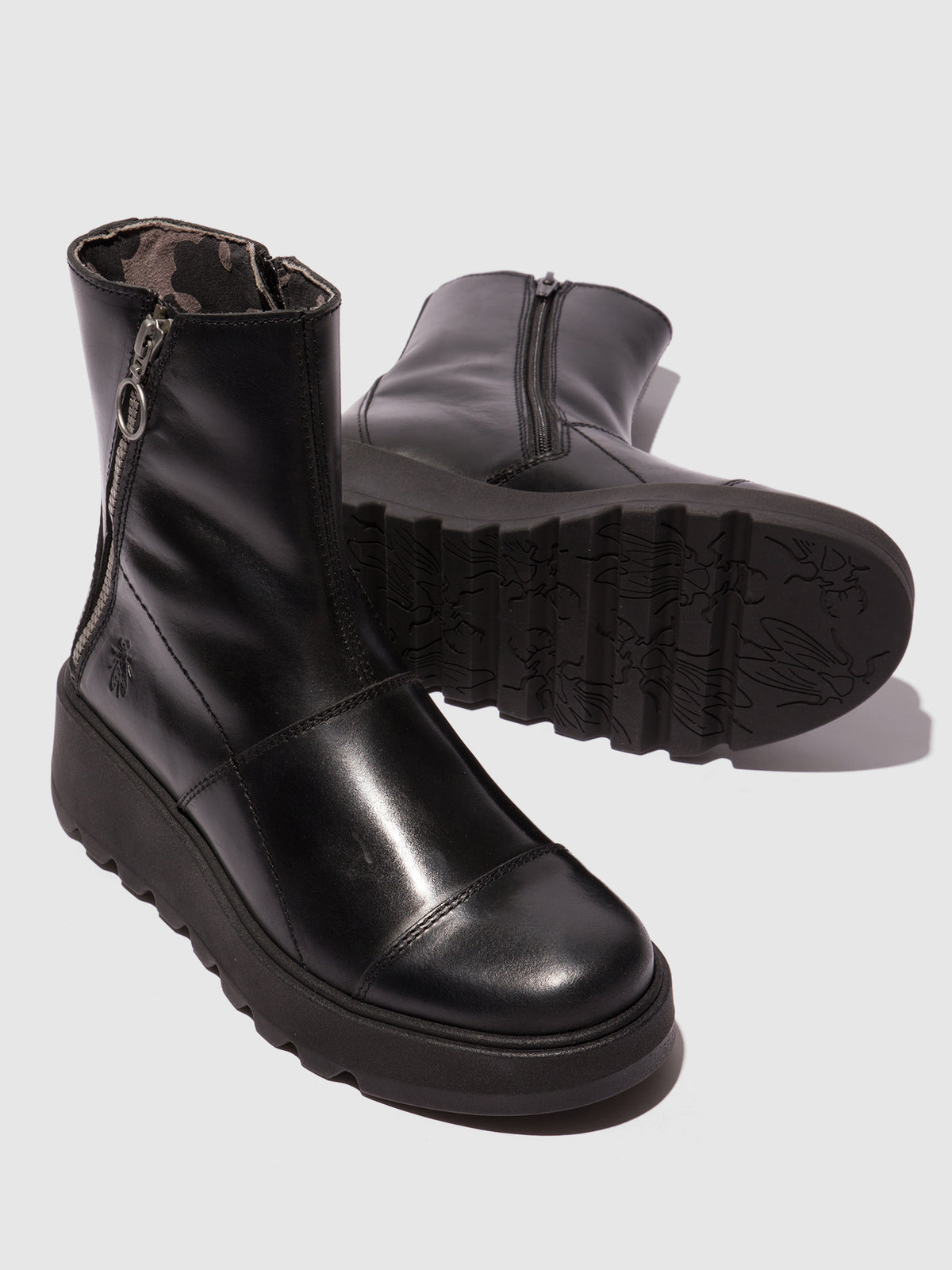 Botins em pele FLY London TARP preto