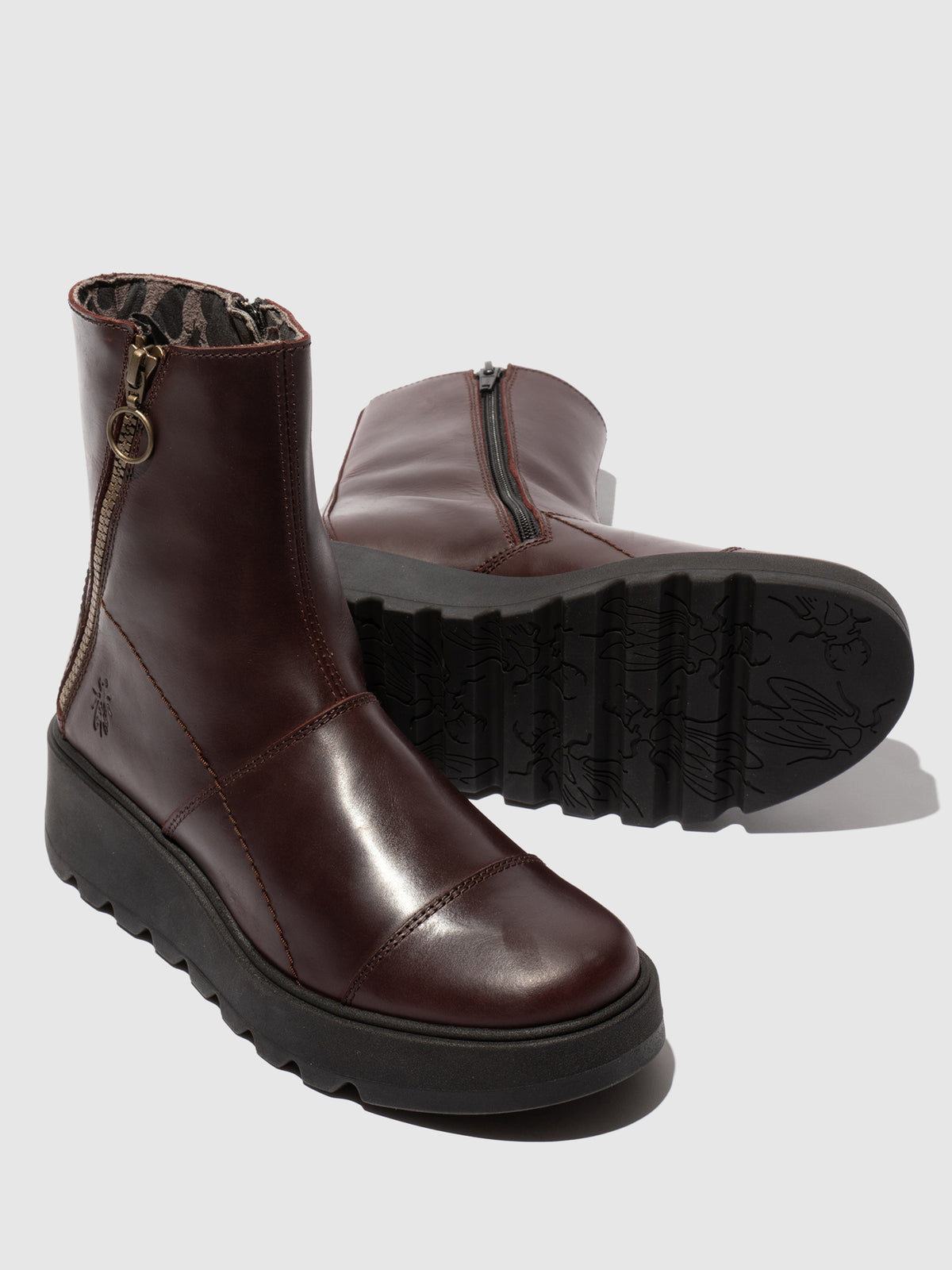 Botins em pele FLY London TARP vinho