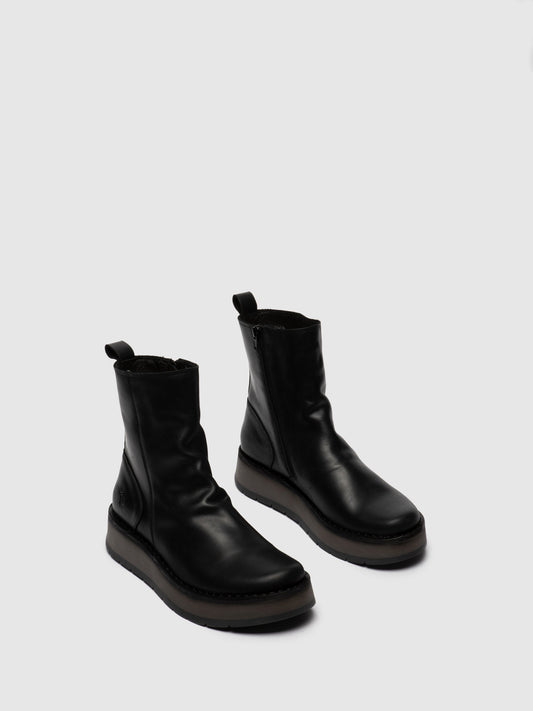 Botins com fecho FLY London RENO rug preto