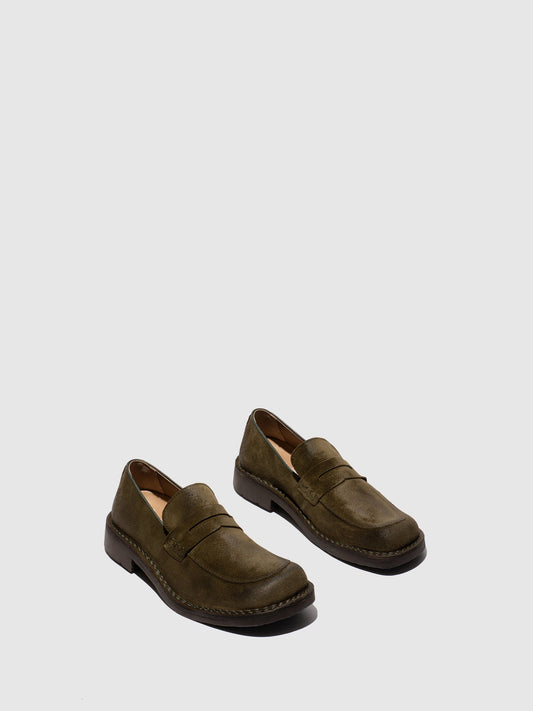 Sapatos em pele FLY London RIKI verde aspen