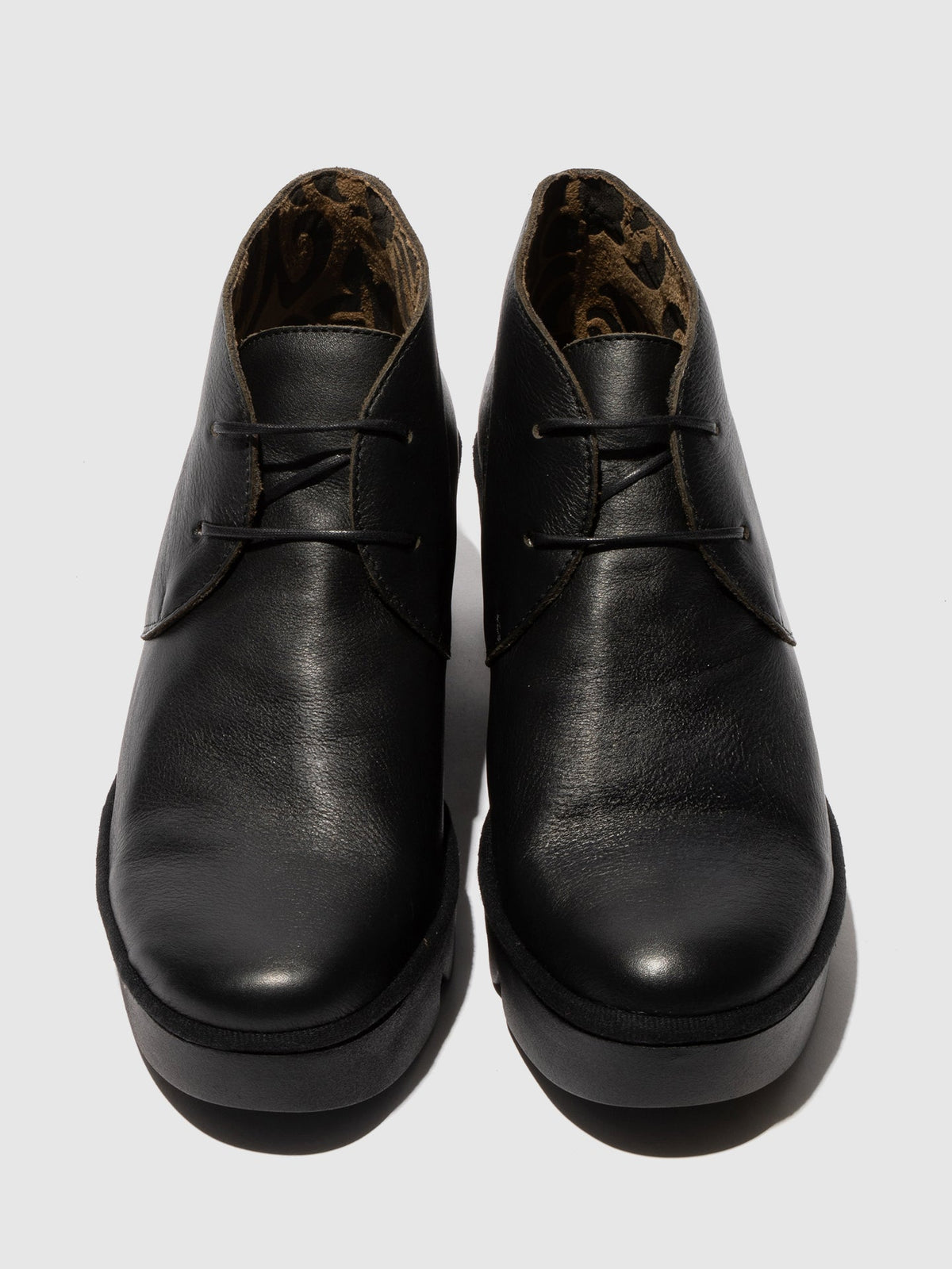 Botins com atacadores em pele FLY London BRAK preto