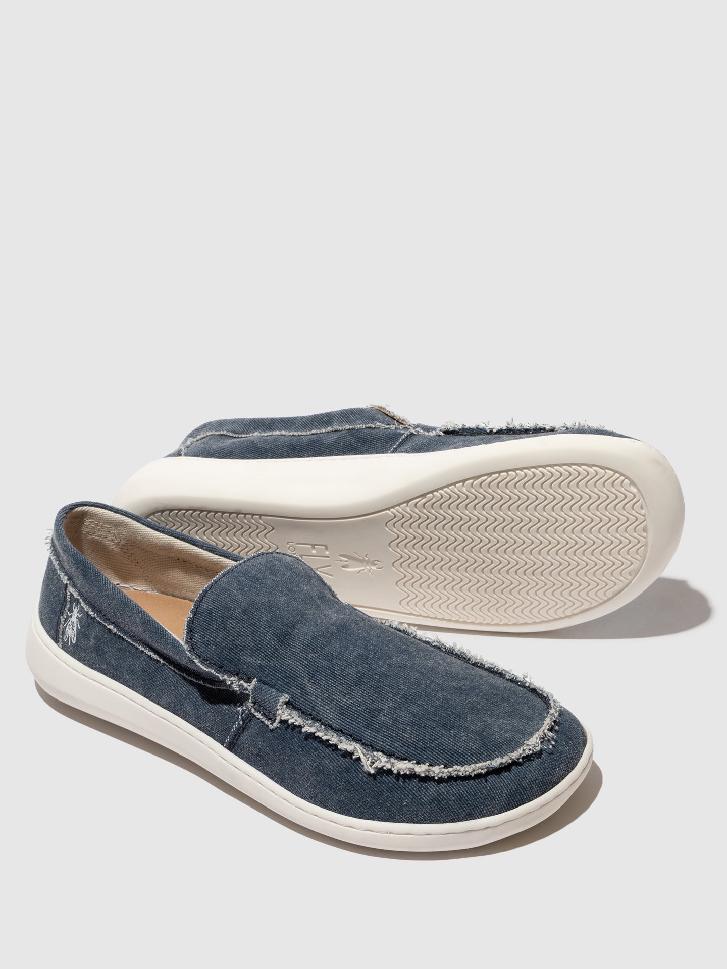 Mocassins em ganga FLY London COFY azul