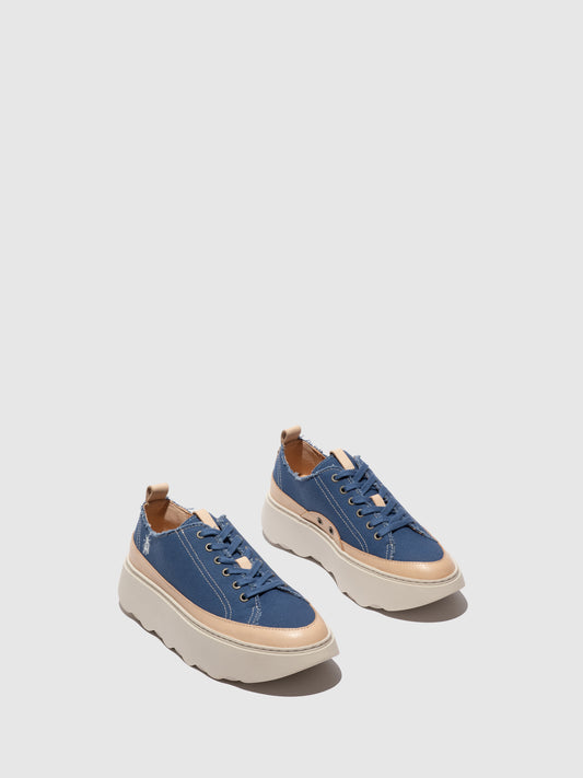 Sapatilhas em algodão reciclado FLY London FEBY jeans natural