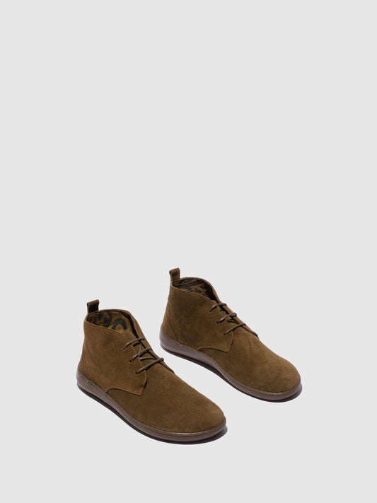 Botins em camurça FLY London CAER verde-lodo
