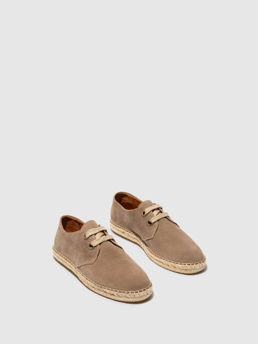 Alpercatas com atacadores em pele camurça FLY London SLIN taupe