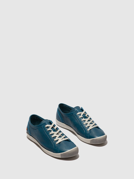 Sapatilhas em pele suave Softinos ICA azul denim
