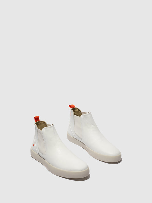 Botins Chelsea em pele suave Softinos RYKE branco