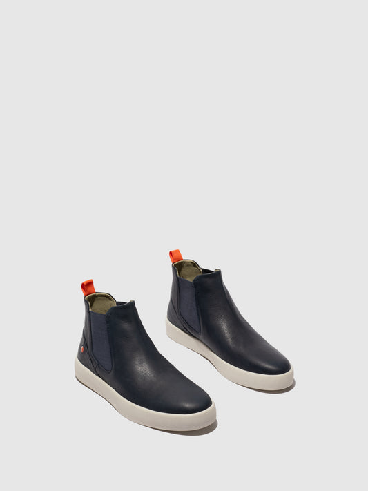 Botins Chelsea em pele suave Softinos RYKE azul-marinho