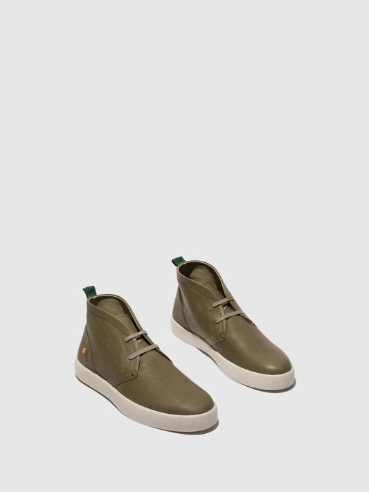 Botins em pele suave Softinos RUSK verde militar lavado
