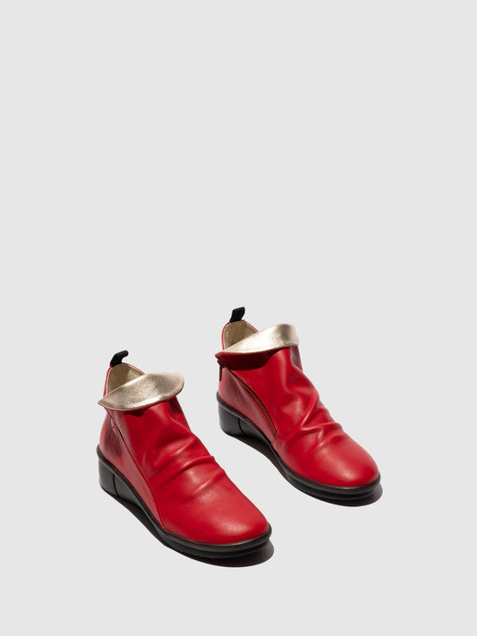 Botins em pele suave Softinos RARA vermelho cereja