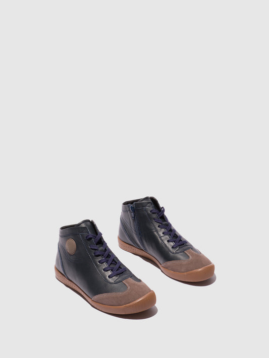 Botins em pele suave Softinos IMBO azul-marinho/taupe