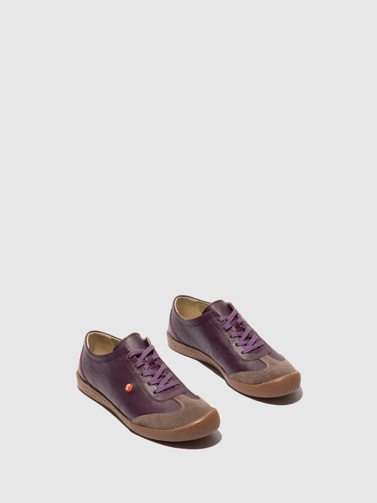 Ténis em pele suave Softinos IGLU roxo/taupe