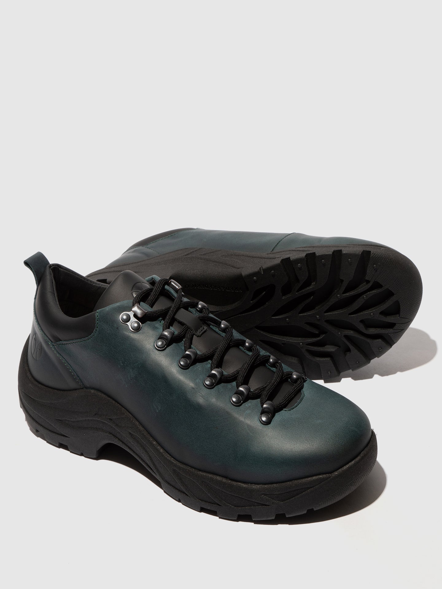 Sapatos com Atacadores em Pele Fred & Frederico RAFS Petróleo e Preto