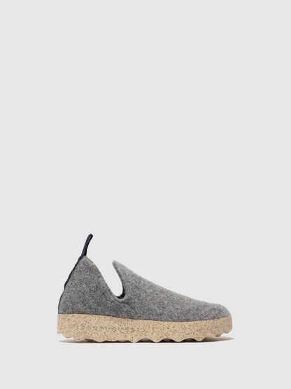 Sapatos slip-on em feltro As Portuguesas CITY L cinza-cimento