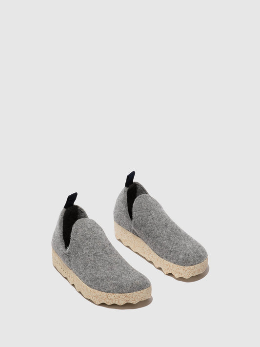 Sapatos slip-on em feltro As Portuguesas CITY L cinza-cimento