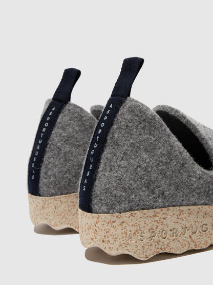 Sapatos slip-on em feltro As Portuguesas CITY L cinza-cimento