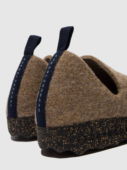 Sapatos slip-on em feltro As Portuguesas CITY L taupe