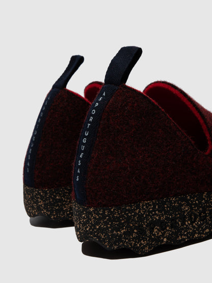 Sapatos slip-on em feltro As Portuguesas CITY L merlot