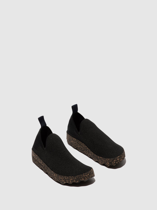 Sapatos abotinados em algodão As Portuguesas CARE preto