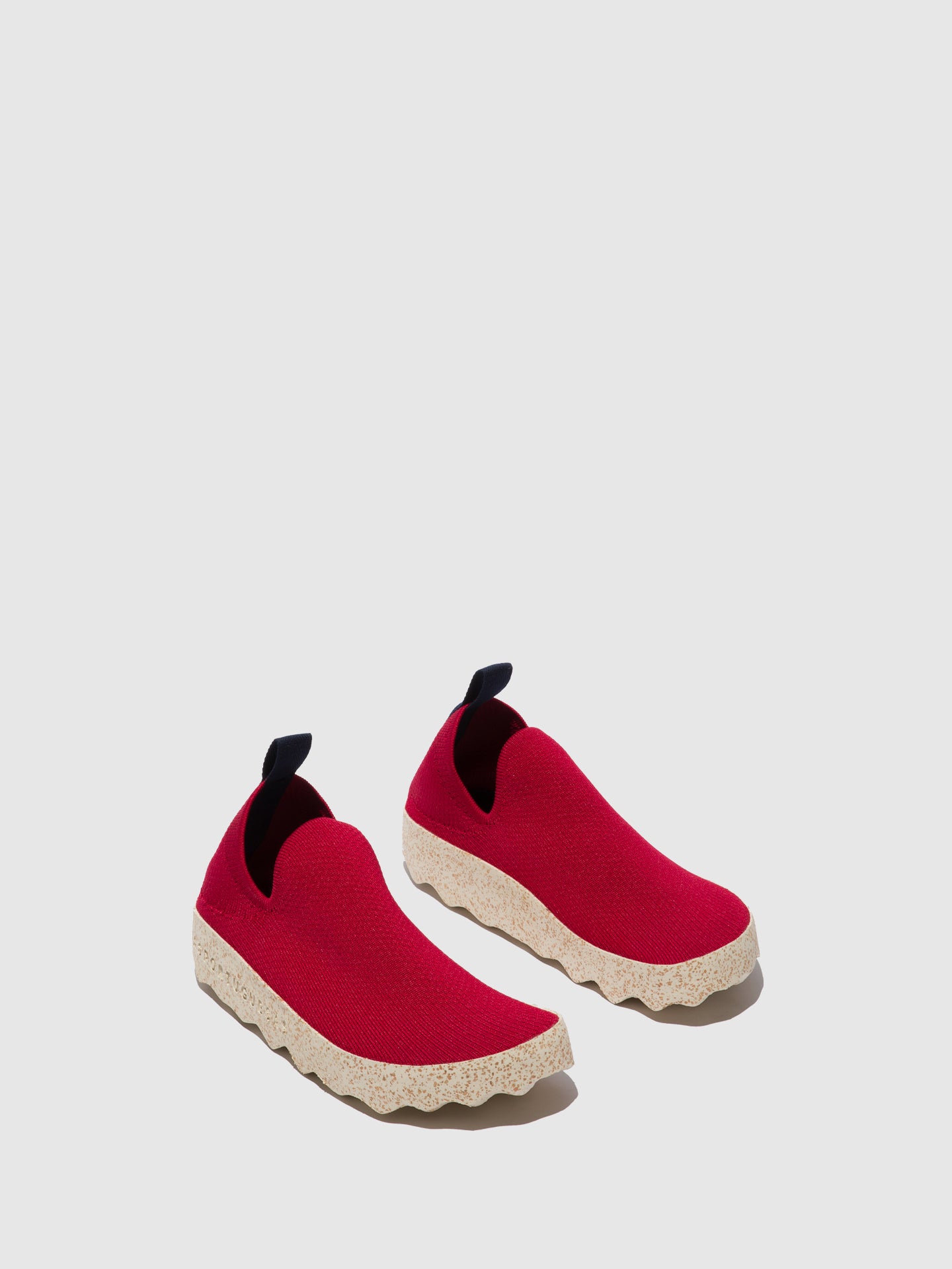 Sapatos abotinados em algodão As Portuguesas CARE vermelho