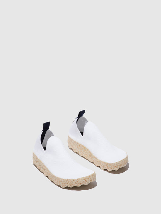 Sapatos abotinados em algodão As Portuguesas CARE branco