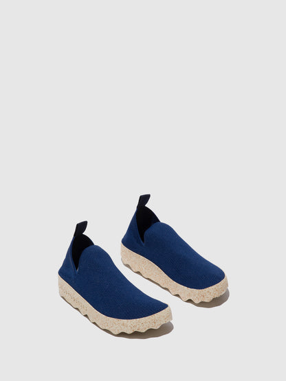 Sapatos abotinados em algodão As Portuguesas CARE azul-marinho