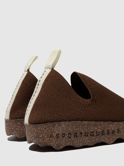 Sapatos abotinados em algodão As Portuguesas CARE castanho
