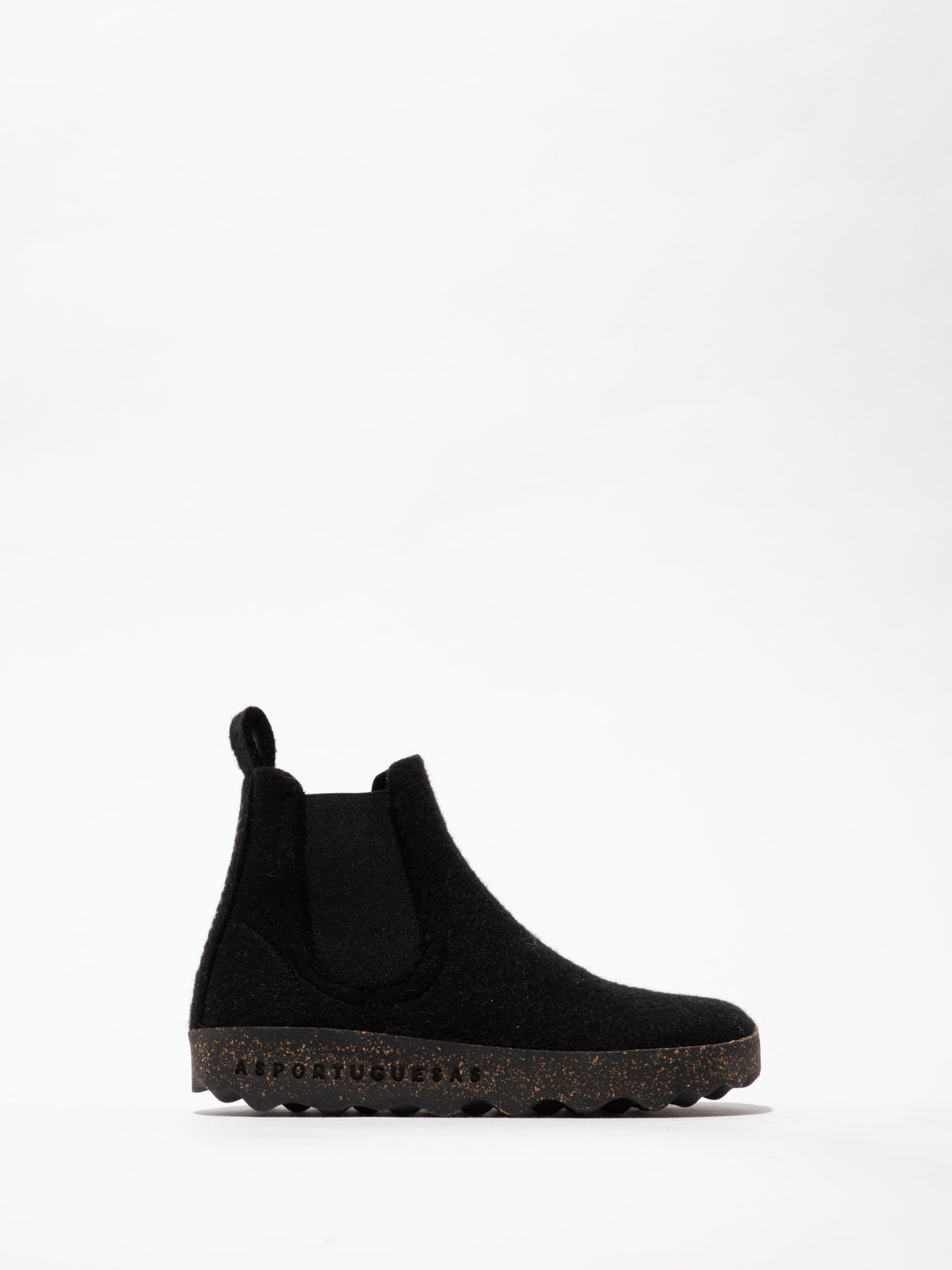Botins Chelsea em feltro As Portuguesas CAIA L preto