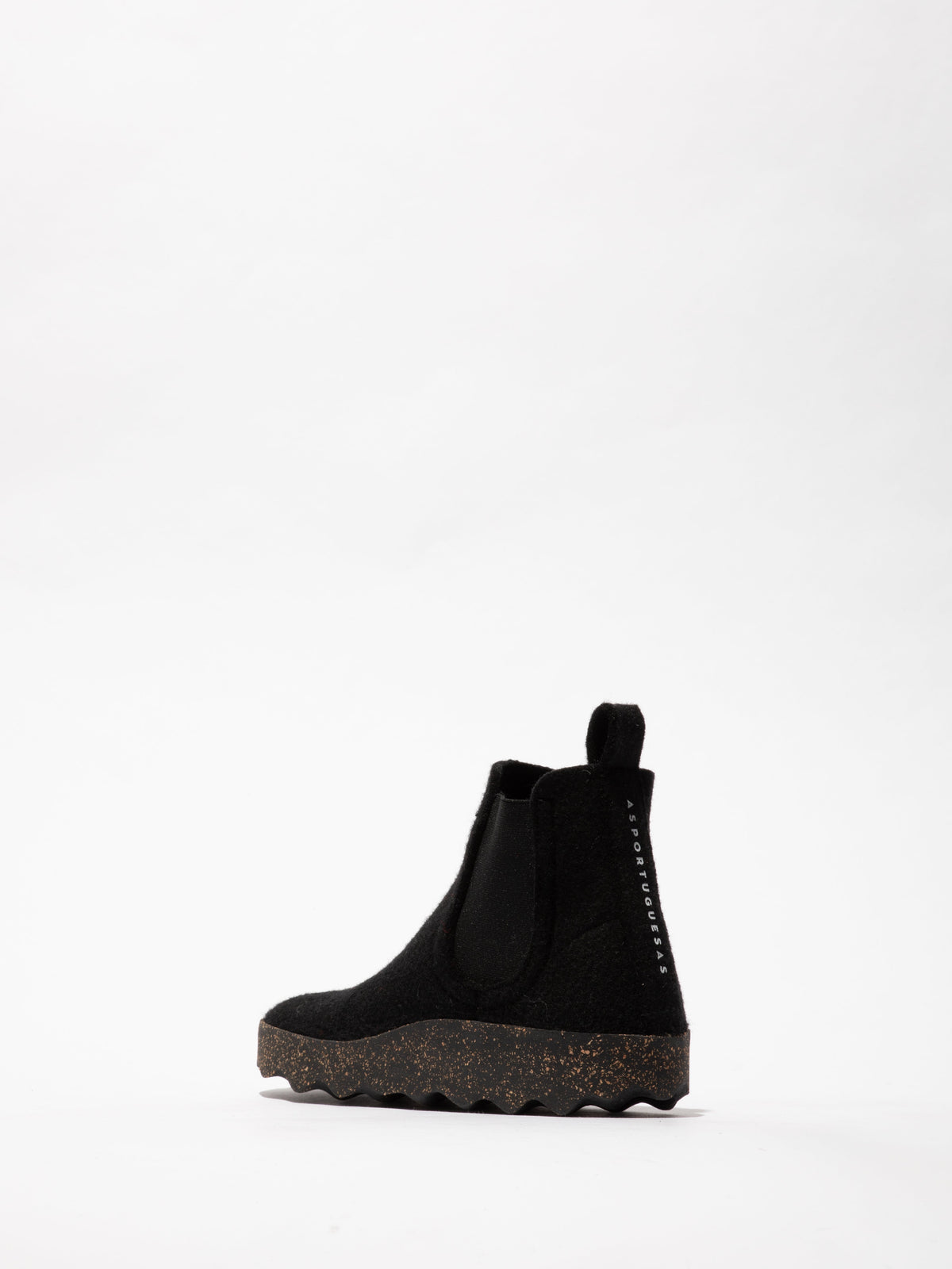Botins Chelsea em feltro As Portuguesas CAIA L preto