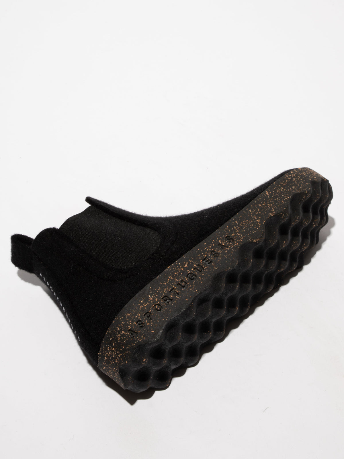 Botins Chelsea em feltro As Portuguesas CAIA L preto