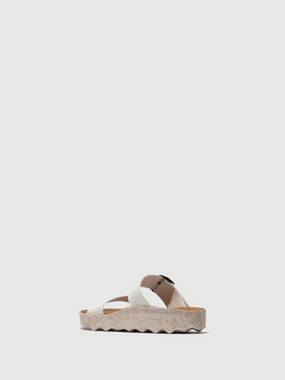 Chinelos em pele vegan As Portuguesas COLY branco