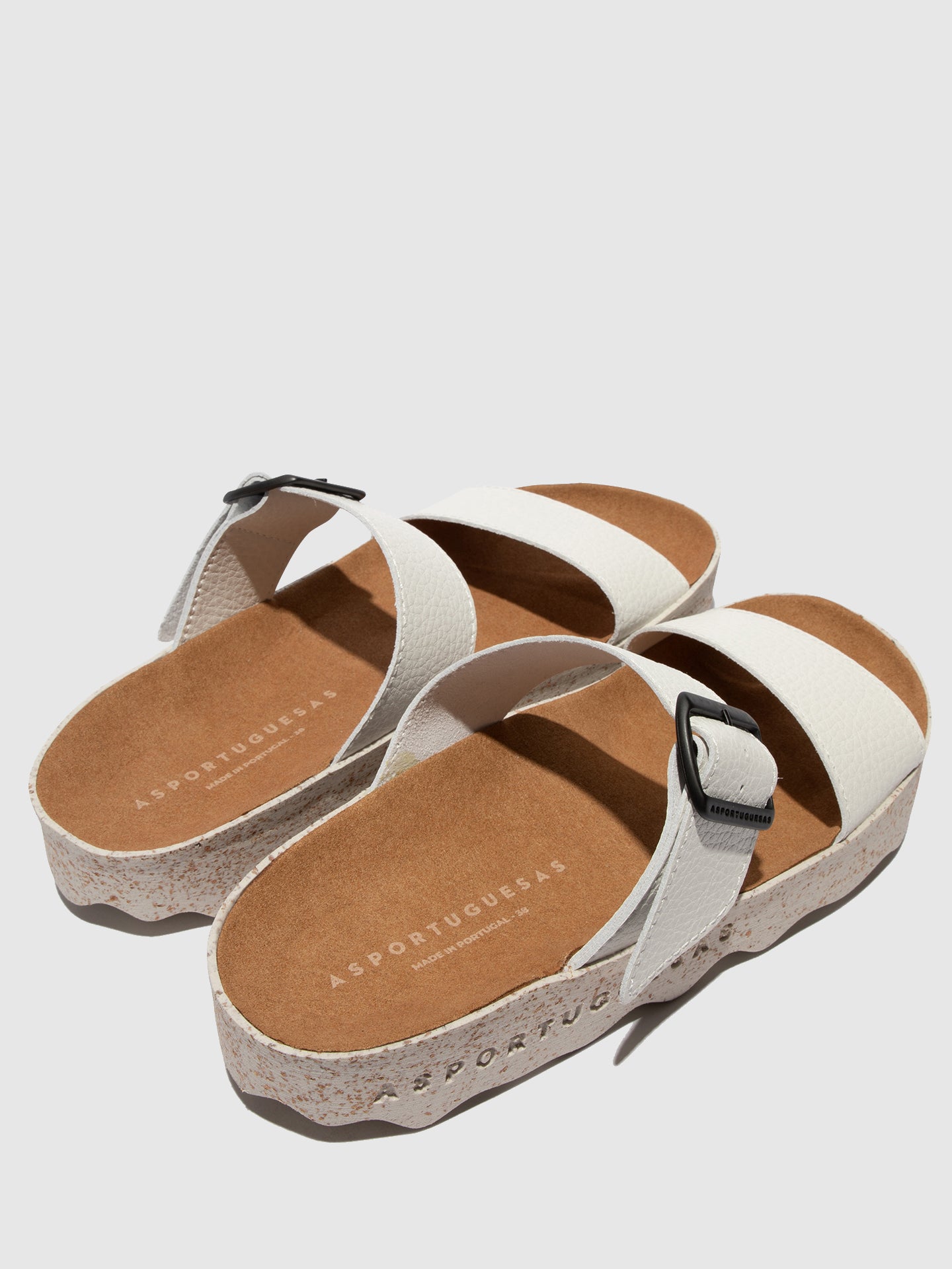 Chinelos em pele vegan As Portuguesas COLY branco