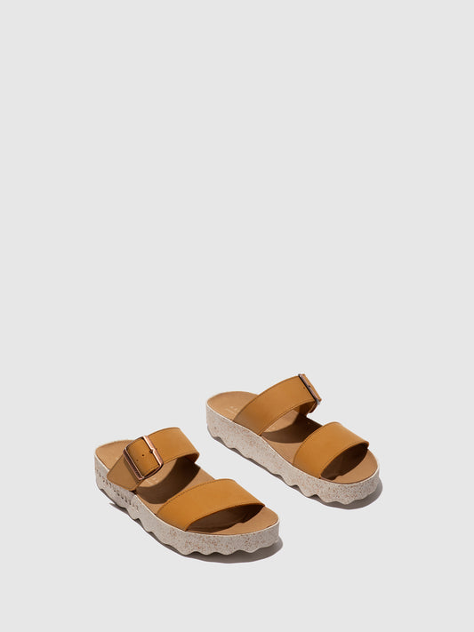 Chinelos em pele vegan As Portuguesas COLY camel
