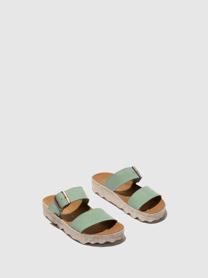 Chinelos em pele vegan As Portuguesas COLY menta