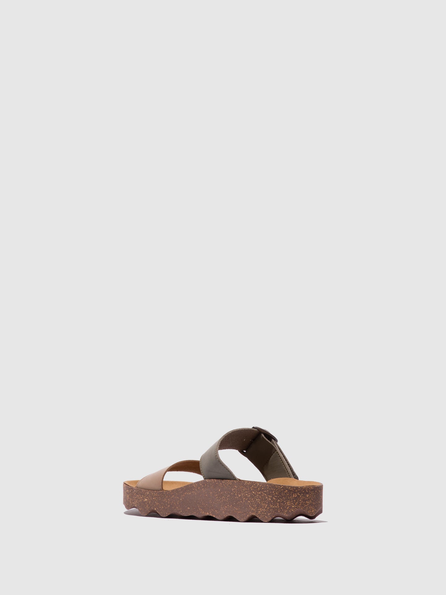 Chinelos em pele vegan As Portuguesas COLY areia khaki