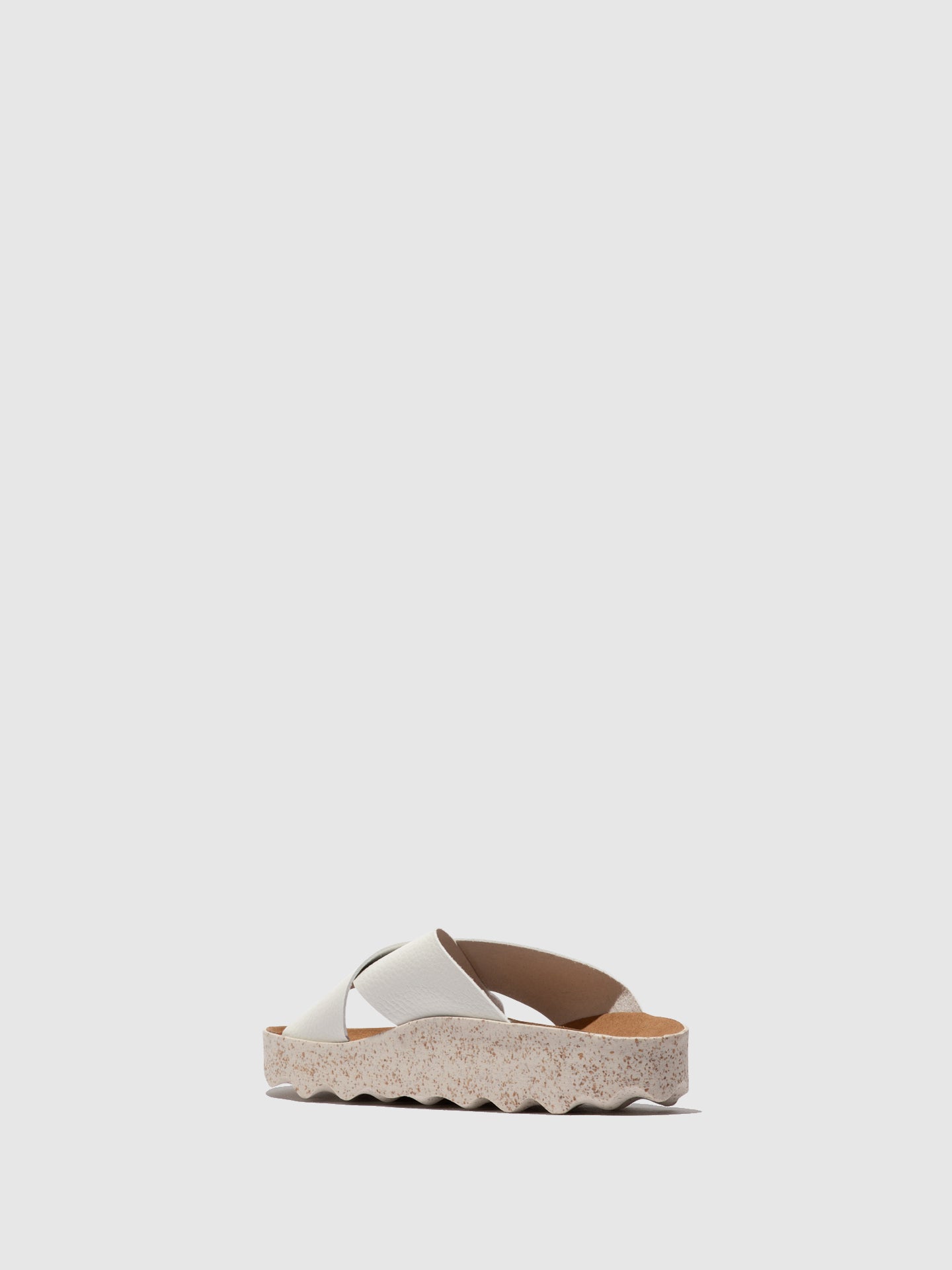 Chinelos em pele vegan As Portuguesas CROSS branco