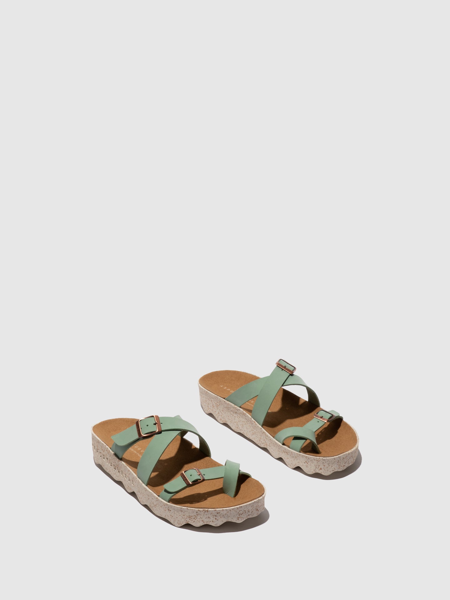 Chinelos em pele vegan As Portuguesas CAPRI menta