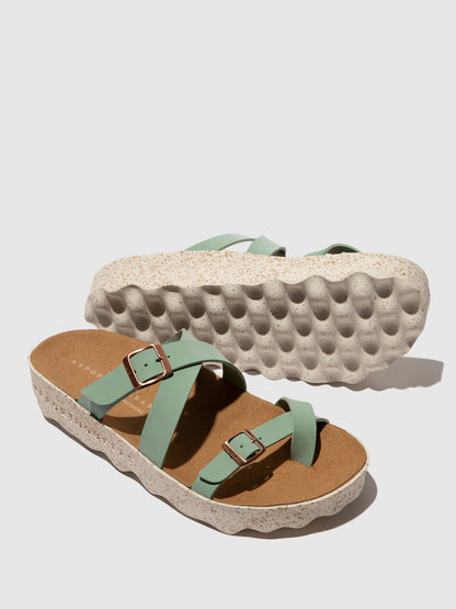 Chinelos em pele vegan As Portuguesas CAPRI menta